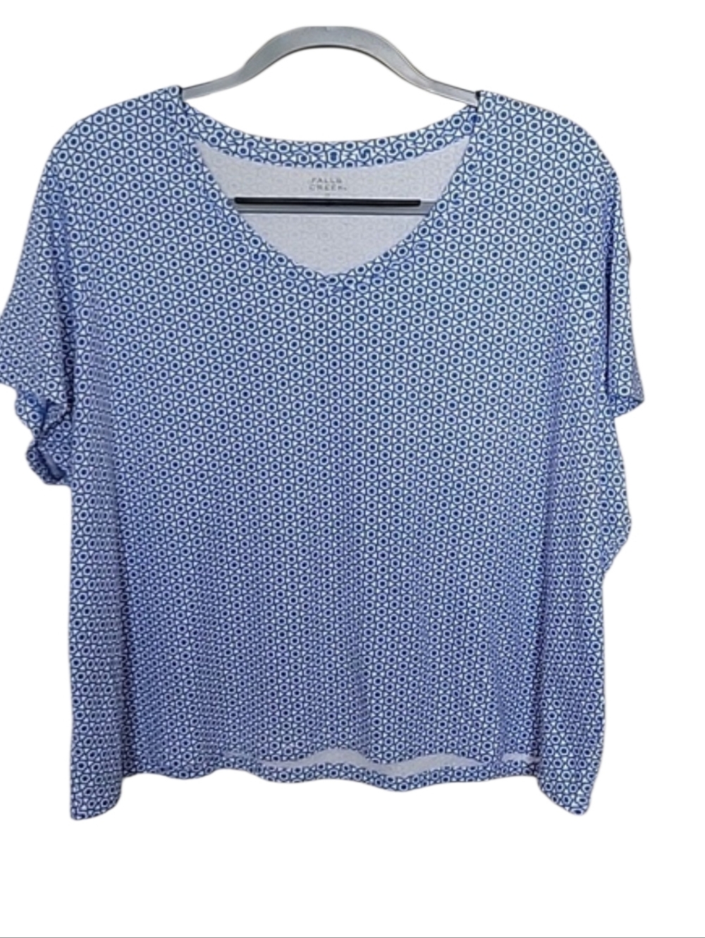 Falls Creek Women's Short Sleeve Geometric Print Tee- 2XL